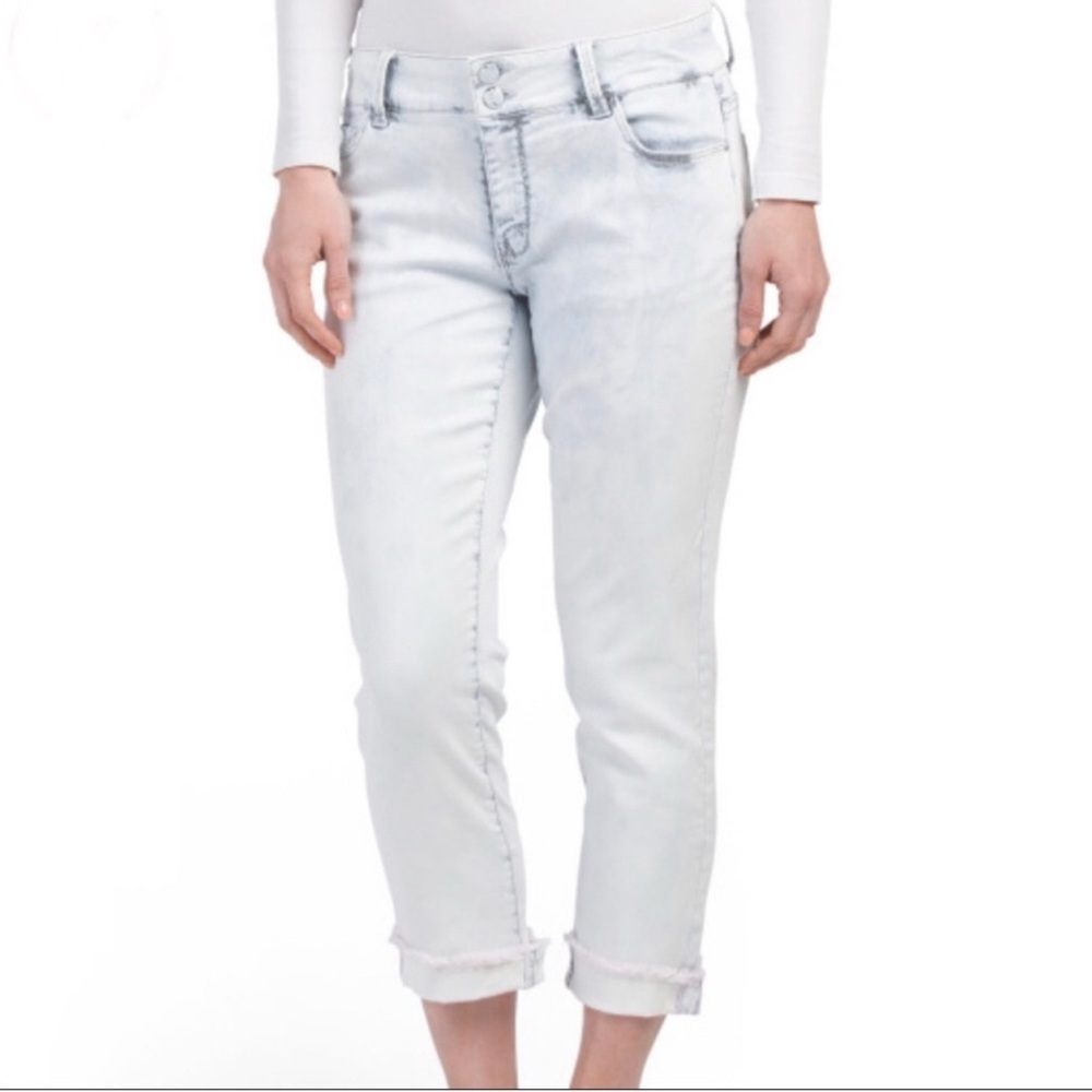 Nanette Lepore Madison Acid Wash Capri Jeans | Cropped Denim | Size 8 | NWT